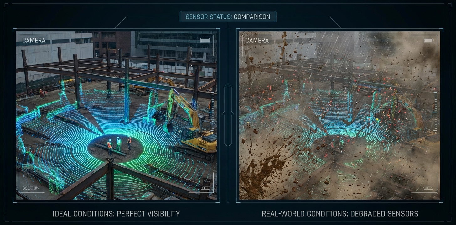 Sensor Degradation Comparison - Clean vs Hostile Environment